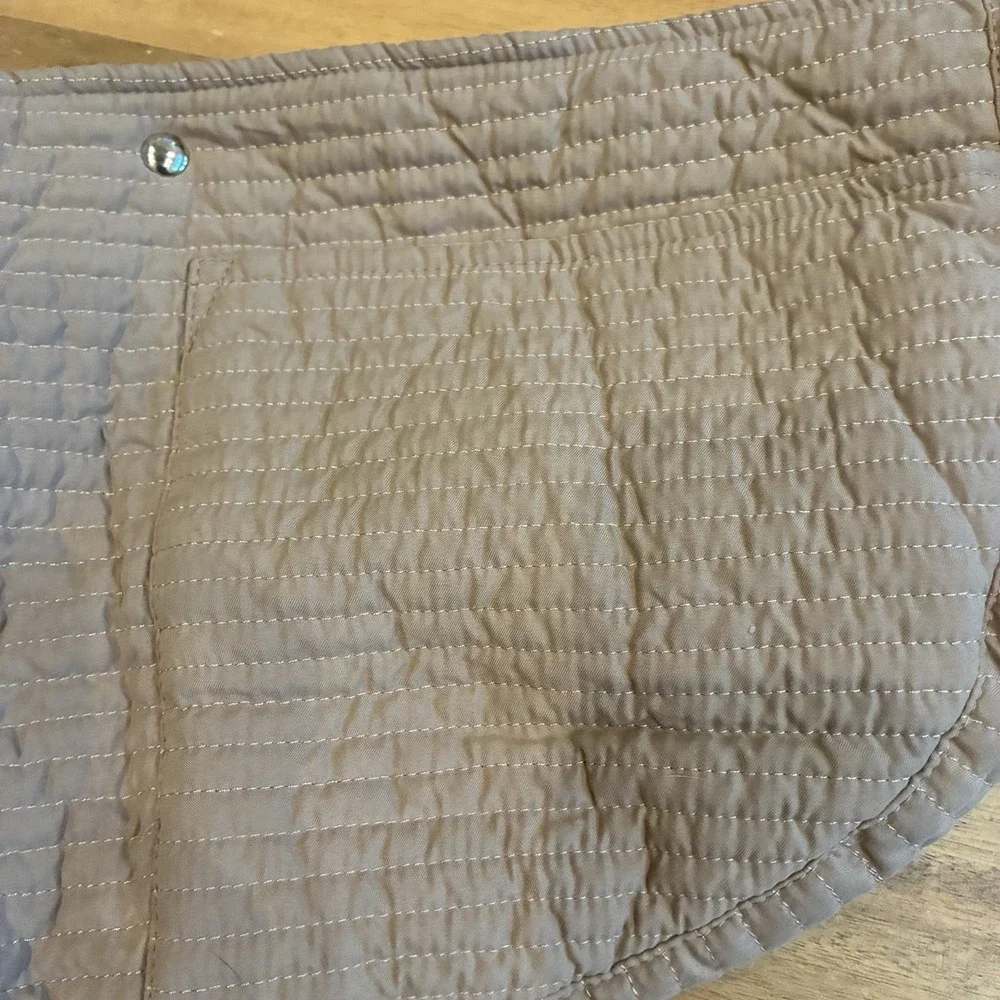 Hipidog Quilted Pet Carrier Sling Bag Taupe Small Dog Cat Padded Shoulder NEW